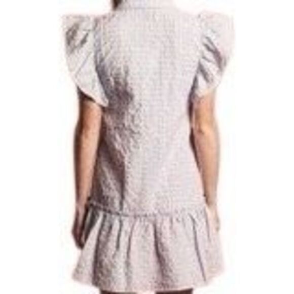 The Shirt Rochelle Behrens The Hillary Dress Blue/Pink‎ Plaid Size Small NWT - Picture 2 of 10